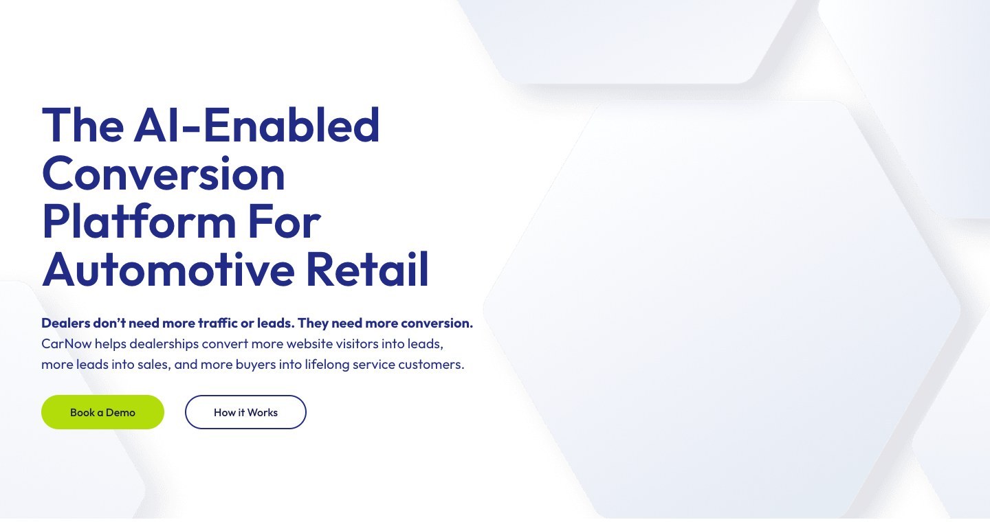 CarNow home page. Marketing mockup. Source. carnow.com, home page